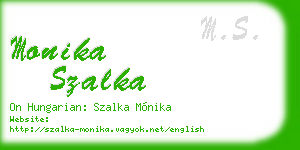 monika szalka business card