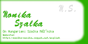 monika szalka business card